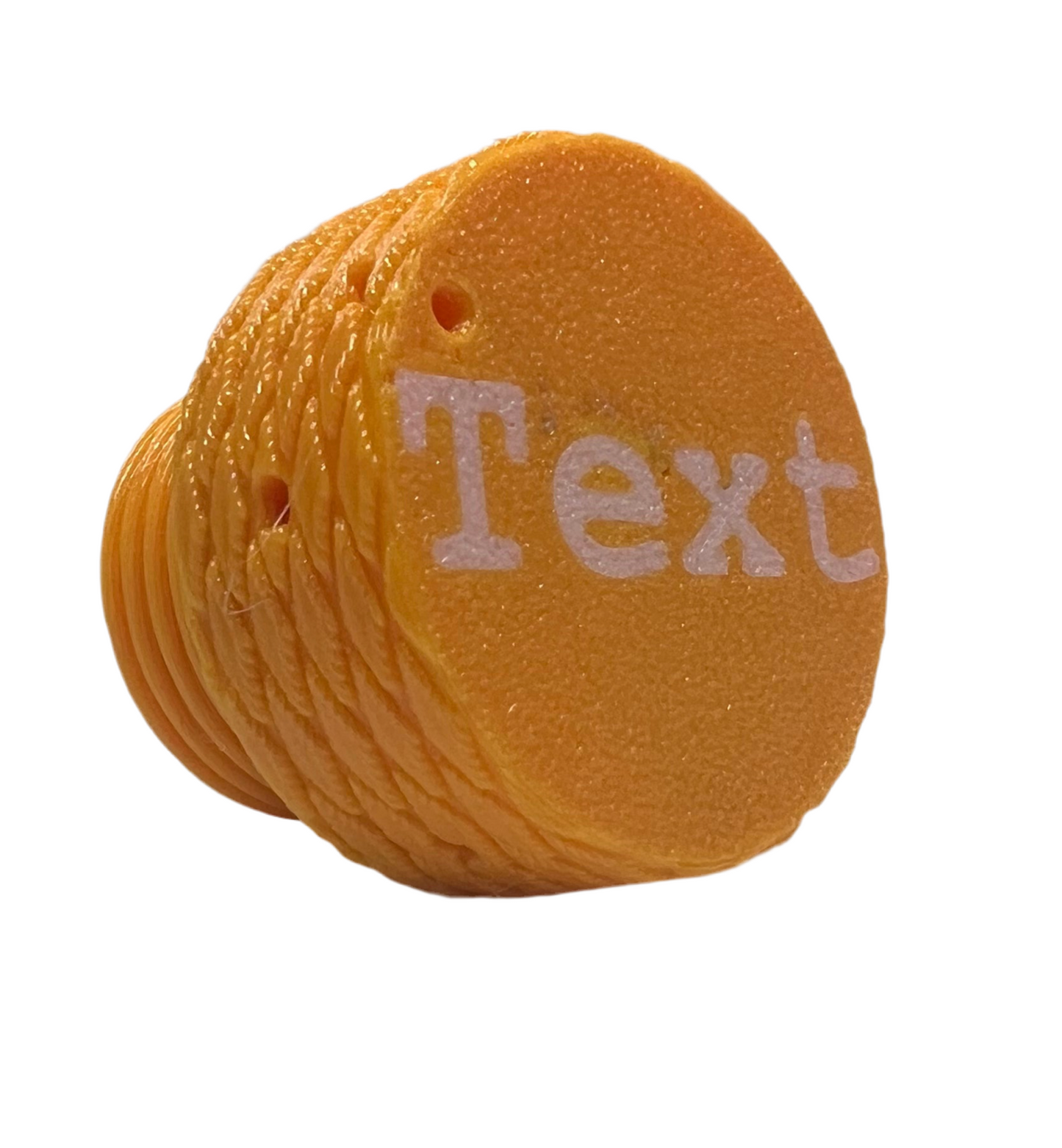 Custom DIN Tank Valve Dust Cap with Printed Identification Text